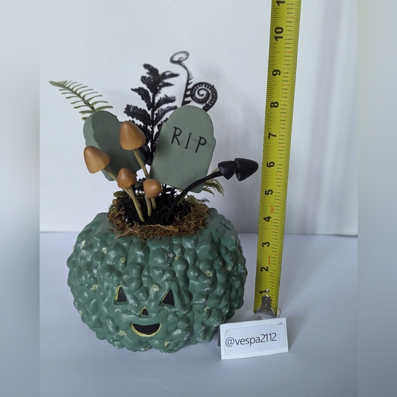 Target Halloween Hyde & Eek Planter Midnight Forest Pumpkin Faux Ferns Mushroom - Picture 7 of 8